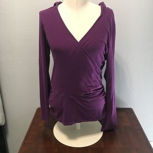 Long sleeve hooded top